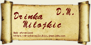 Drinka Milojkić vizit kartica